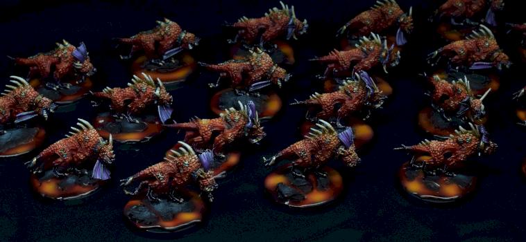 Flesh Hounds of Khorne by stalkerminsky