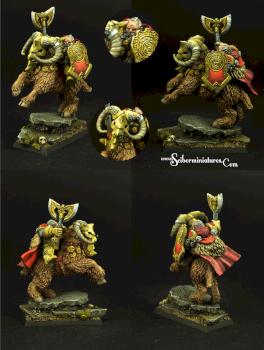 Dwarf on Mountain Ram by Scibor