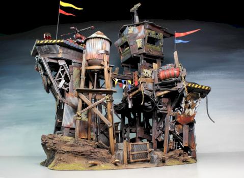 Giant Ork Deffkopta Launch Base by Terraformer