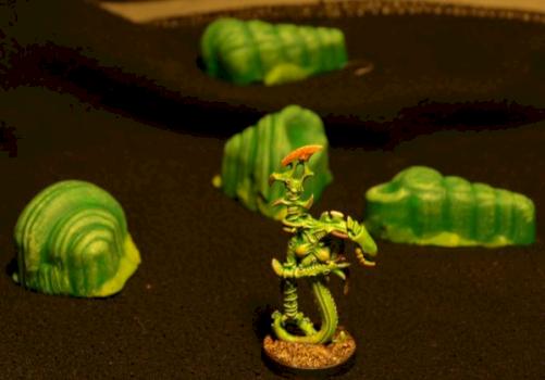 Koralon Phazon and some plastercast terrain by sweetlemort