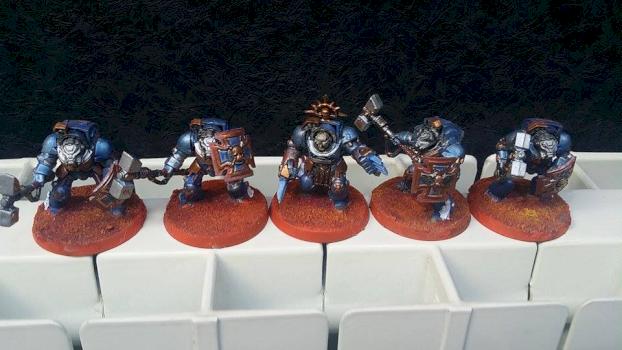 terminator ultramarines with thunder hammer by yann54280