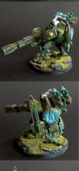 Broadside with railgun and TL plasma gun by Kenderus