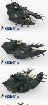 Eldar Wave Serpent with Star Cannons by MadFlyArtStudio