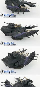 Eldar Wave Serpent with Shuriken Cannons by MadFlyArtStudio