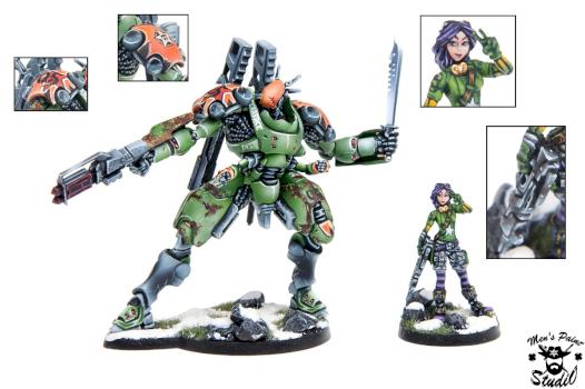 Scarface & Cordelia, Mercenary Armored Team by Mens Paints Studio
