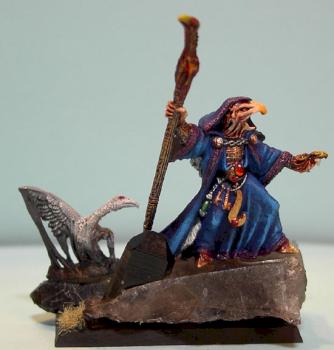 Tzeentch Sorceror and Familiar by Shalamar