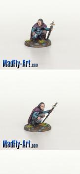 Crouching Warrior with Sword by MadFlyArtStudio