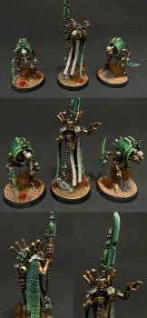 Necron Plasmancer & Crypt thralls by oxenreed