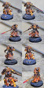 Imperial Fist Librarian in Phobos Armor by CerberusXt