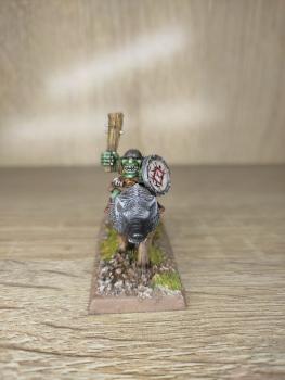 Wolf rider with spiked club and shield by Edgar havanne