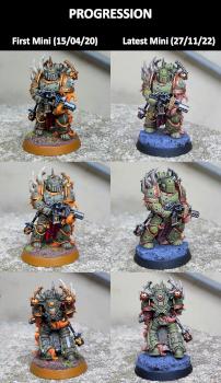 Plague Marine - My first mini VS the latest by CerberusXt