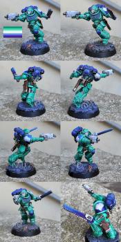 Gay Men pride color scheme Assault Space-Marine by CerberusXt