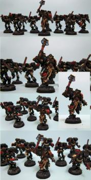 Blood Angels Death Company Squad and Chaplain by mutogeno