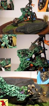 Bretonischer Paladin gegen Nachtgoblinschamane by Miniatelier