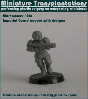 Imperial Guard trooper with shotgun by Sjakkie