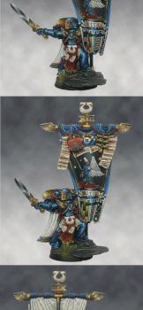 Ultramarine Honour Guard Standard Bearer by nels0nmac