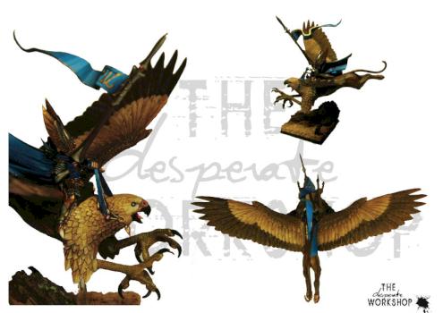 High Elf Prince on Griffon by The_Desperate_Workshop