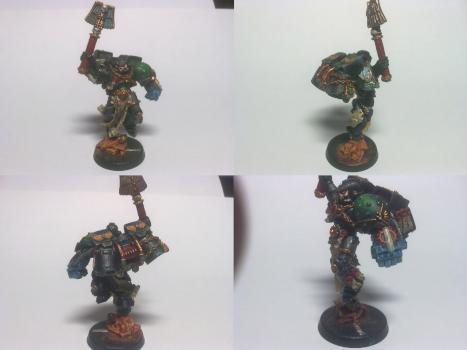 Dark Angels Chaplain with powerfist and jumppack by Noxred
