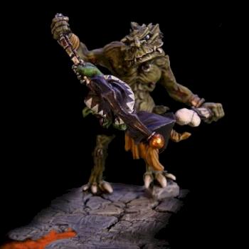 Troll / Goblin Duel by shoolocomous