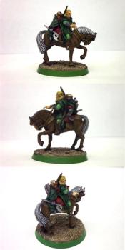legolas and gimli on horse by dwarf girl