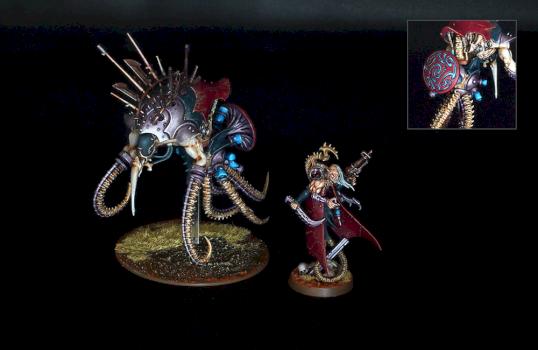 Dark Eldar Haemonculus and Cronos Parasite Engine by barjed