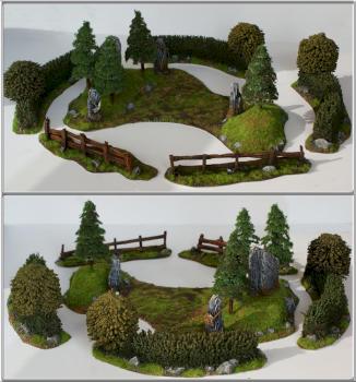 HEDGES, WOOD FENCES AND MENHIRS HILL by Budgie