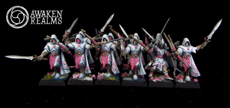 Wood Elves Eternal Guard japanese cherry blossom style by Awaken Realms