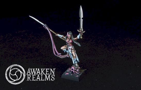 Wood Elves Wardancer japanese cherry blossom style by Awaken Realms
