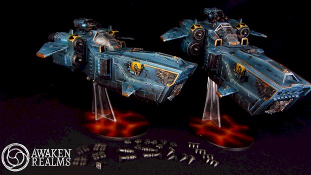 Space Wolves Stormfang Gunships by Awaken Realms