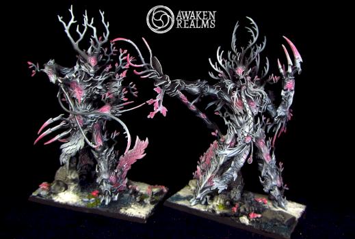 Wood Elves Treemen japanese cherry blossom style by Awaken Realms