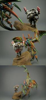 Tyranid Hive Tyrant vs. Kayvaan Shrike by Ipaintyourstuff