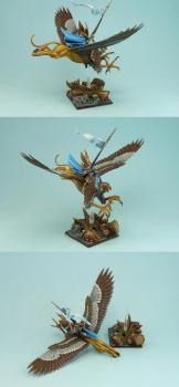 Island of Blood - High Elf Prince on Griffon by techanu