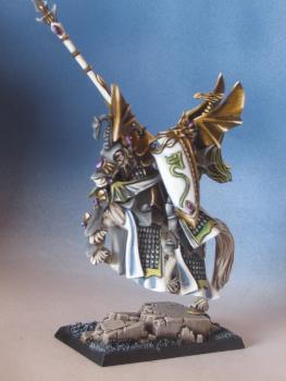 High elf Prince on steed shield view by MaxBrush
