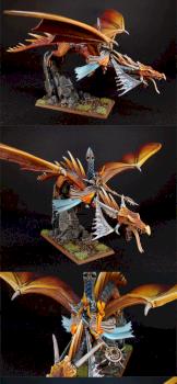 High Elf Dragon Mage on Sun Dragon by TheMiniatureWorkshop