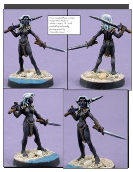 drow inexplicably on a beach by ALizardInCrimson