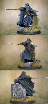 Raistlin Majere  (black robe) by Theminiaturepainter