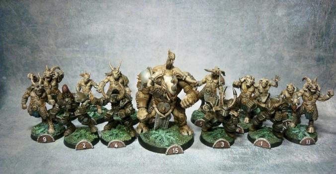 Blood Bowl bloodbowl TEAM converted CHAOS pro painted x 15 by tyyler