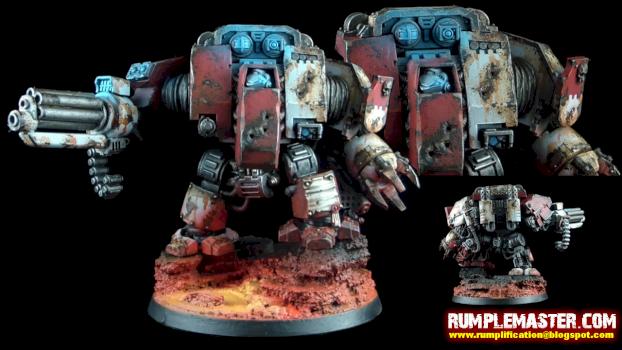 Grey Knight Dreadnought with assault cannon by rumplemaster