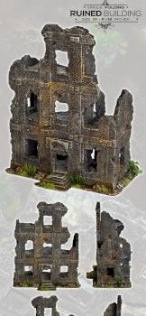 MULTIPLE RUINED BUILDING w40k, mordheim scenery terrain by studiolevel