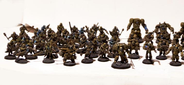 Warhammer 40k Nurgle Themed Chaos Space Marine Army B by clive_is_great