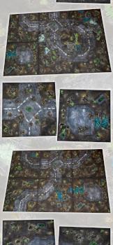 MODULAR 72x48 RUINED CITY GAMEBOARD w40k, scenery terrain by studiolevel