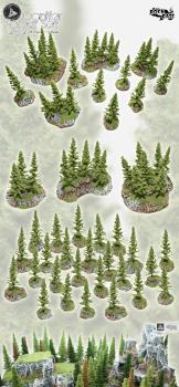 LARGE CONIFER FOREST SET / 25 trees by studiolevel