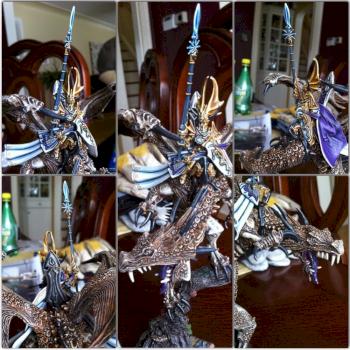 High Elf Prince Tûrion Rilyalocë and the Golden Drake Laurëdraugnir by Mr D