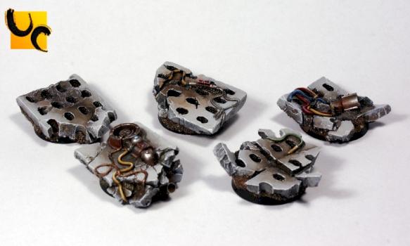 Concrete Slabs Bases Round 25mm (set2) by UnlimitedColours