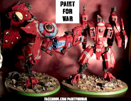 Two Tau riptide battlesuit by Wyand