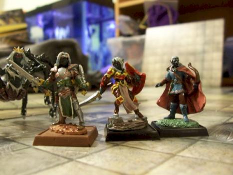 Drow, firghter, cleric, archer (front) by superbox007