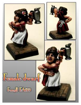 dwarven barmaid by ALizardInCrimson