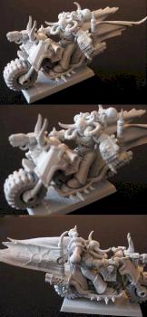 Chaos Space Marine Lord on bike by Dutch Mogul