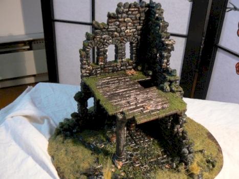 Two Story Ruin Commission Piece by battlescenerylady