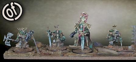 Dark Angels space marines command group by Ana